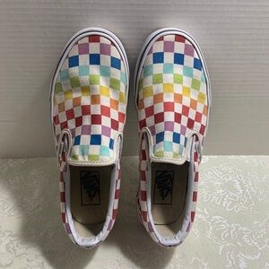 Rainbow Checked Vans Women’s 7.5 or Men’s 6.0